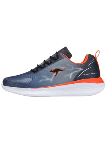 Kangaroos Sneakers "Athleisure" donkerblauw/oranje