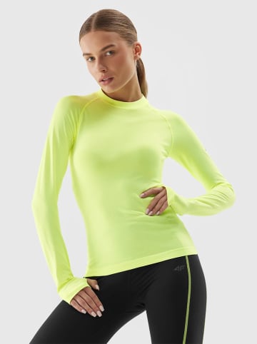 4F Koszulka w kolorze limonkowym do biegania
