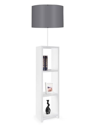 Opviq Staande lamp grijs/wit - (H)140 x Ø 30 cm