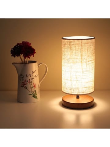 Opviq Lampa stołowa w kolorze beżowym - wys. 31 x Ø 15 cm