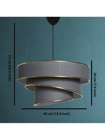 Opviq Hanglamp grijs - (H)72 x Ø 40 cm