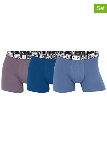 CR7 3-delige set: boxershorts blauw/paars