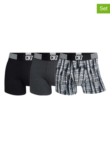 CR7 3er-Set: Boxershorts in Schwarz/ Grau
