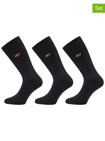 CR7 3-delige set: sokken zwart