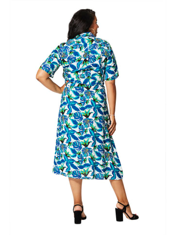 Aller Simplement Kleid in Weiß/ Blau