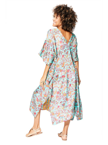 Aller Simplement Kaftan w kolorze turkusowo-czerwonym