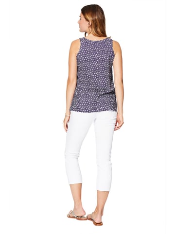 Aller Simplement Blousetop donkerblauw/wit