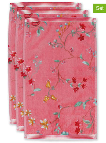 PiP Studio Ręczniki (3 szt.) w kolorze różowym dla gości