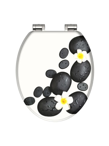 Schütte WC-Sitz "Stone Decoration" in Weiß/ Grau