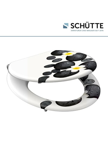 Schütte WC-Sitz "Stone Decoration" in Weiß/ Grau
