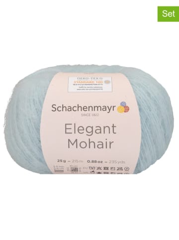 Schachenmayr since 1822 10er-Set: Wollgarne-Mixgarne "Elegant Mohair" in Hellblau - 10x 50 g