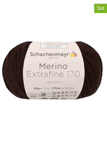 Schachenmayr since 1822 10er-Set: Wollgarne "Extrafine" in Braun - 10x 50 g