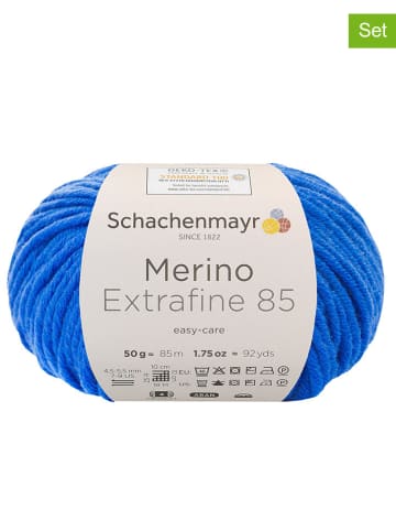 Schachenmayr since 1822 10er-Set: Wollgarne "Extrafine" in Blau - 10x 50 g