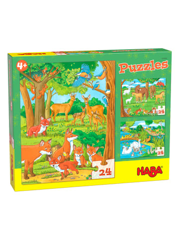 Haba 72-delige puzzel "Dierenfamilie's" - vanaf 4 jaar