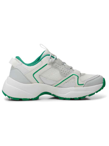 WODEN Skórzane sneakersy "Sif" w kolorze biało-zielonym