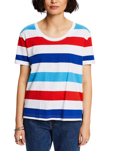 ESPRIT Shirt blauw/rood