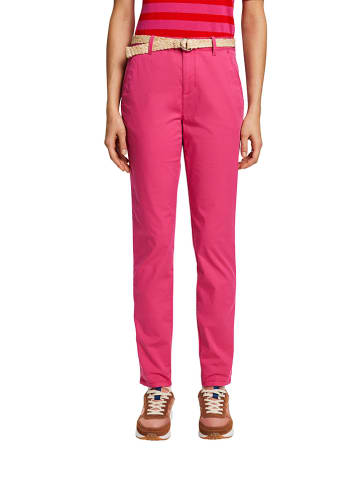 ESPRIT Spodnie chino w kolorze różowym