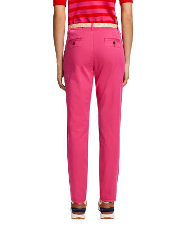 ESPRIT Spodnie chino w kolorze różowym