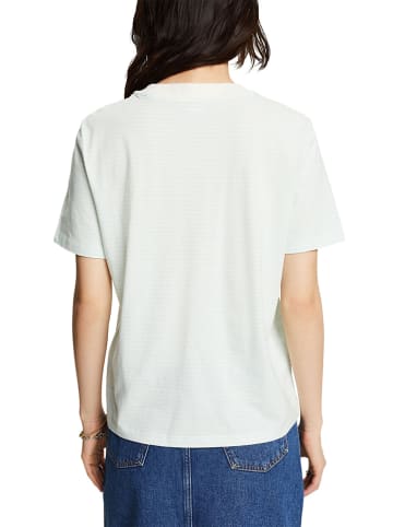 ESPRIT Shirt in Türkis/ Weiß