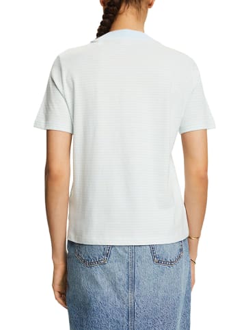 ESPRIT Koszulka w kolorze błękitno-białym