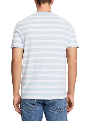 ESPRIT Koszulka w kolorze błękitno-białym