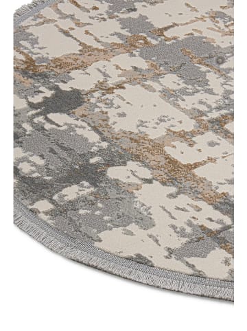 Mioli Kurzflor-Teppich in Grau/ Beige