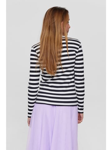 NÜMPH Longsleeve in Creme/ Schwarz