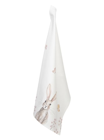 Clayre & Eef Ściereczka w kolorze biało-beżowym do naczyń - 70 x 50 cm