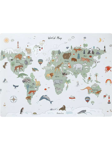 Zeller Bureaumat "World" wit - (B)60 x (H)45 cm