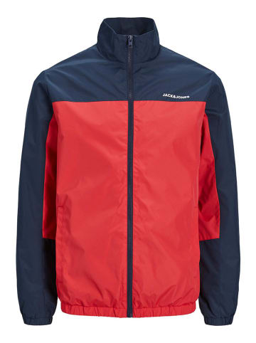 Jack & Jones Ãœbergangsjacke in Rot/ Dunkelblau