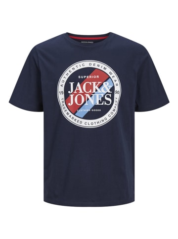 Jack & Jones 2er-Set: Shirts in Dunkelblau/ Schwarz