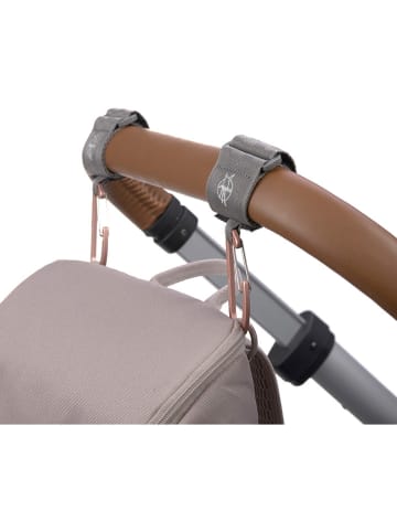 Lässig 2er-Set: Haken zum Befestigen am Kinderwagen in Grau