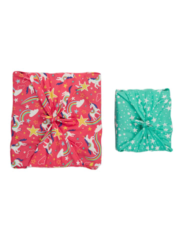Frugi 2-delige set: geschenkdoeken "Furoshiki" roze/turquoise