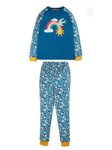 Frugi Pyjama "Rainbow" blauw