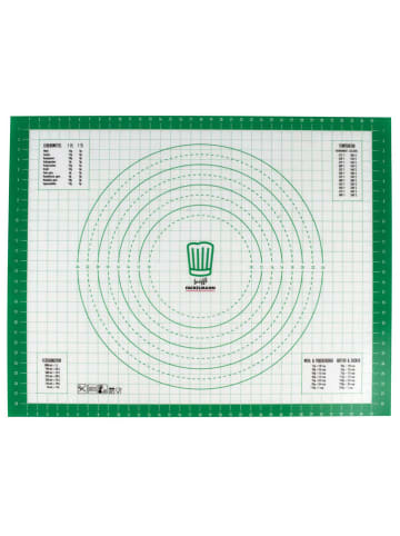 Chefkoch 2-delige set: deegroller & siliconen mat lichtbruin/groen