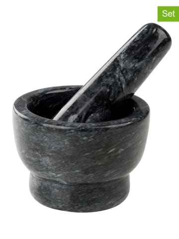 Fackelmann 2-częściowy zestaw "Various" w kolorze antracytowym - wys. 7 x Ø 9,5 cm