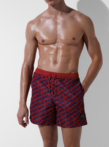 Karl Lagerfeld Zwemshort rood/blauw