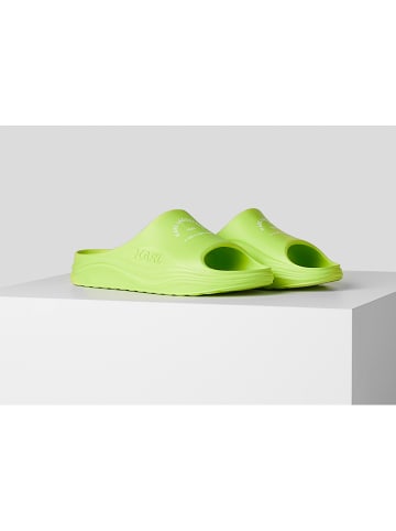 Karl Lagerfeld Klapki kąpielowe w kolorze zielonym