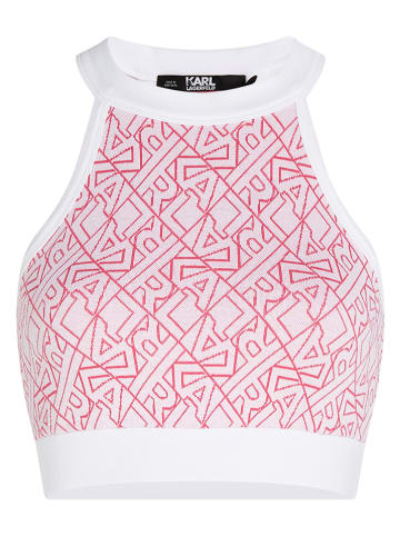 Karl Lagerfeld Top in Rosa/ Weiß