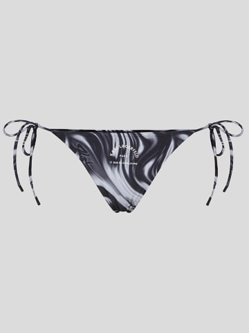 Karl Lagerfeld Bikini-Hose in Schwarz/ Grau