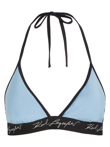 Karl Lagerfeld Biustonosz bikini w kolorze bÅ‚Ä™kitno-czarnym