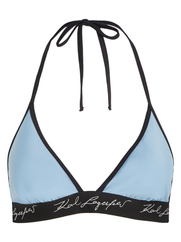 Karl Lagerfeld Biustonosz bikini w kolorze błękitno-czarnym