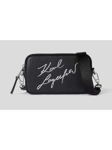 Karl Lagerfeld Skórzana torebka w kolorze czarnym