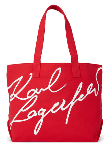 Karl Lagerfeld Shopper bag w kolorze czerwonym