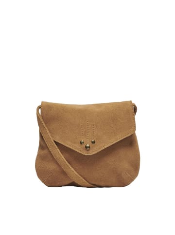 ONLY Leder-Umhängetasche in Hellbraun - (B)18 x (H)16 cm
