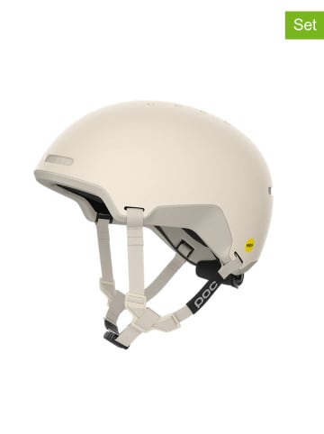 POC 2tlg. Set: Ski-/ Snowboardhelm "Calyx Mips" und Loopschal in Creme