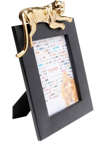 Kare Bilderrahmen "Relax Tiger" in Schwarz - (B)23,5 x (H)29 cm