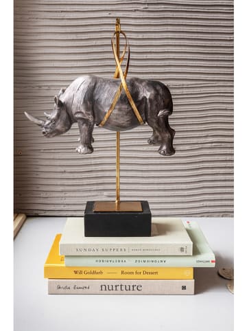 Kare Dekofigur "Hanging Rhino" in Grau - (B)25 x (H)43 cm