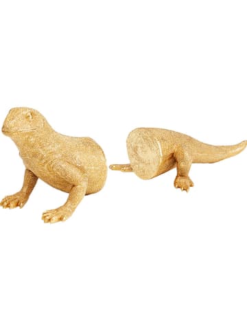 Kare Buchstütze "Lizard" in Gold - (B)45 cm