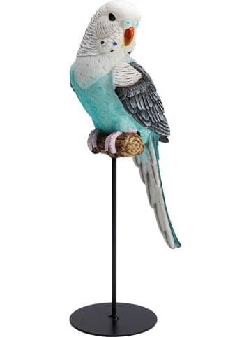 Kare Dekofigur "Parrot" in Türkis - (H)36 cm